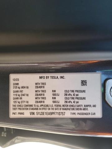 5YJ3E1EA9PF710757 Tesla MODEL 3