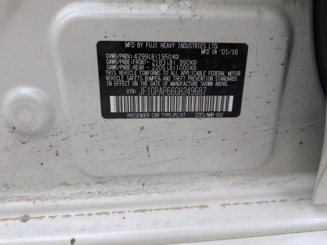 JF1GPAP66GH249687 Subaru IMPREZA SP