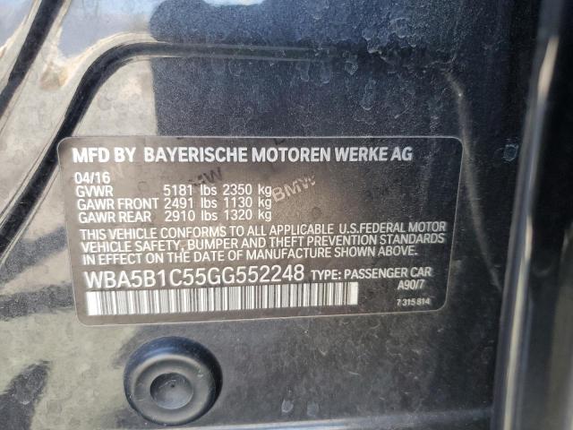 WBA5B1C55GG552248 BMW 2016