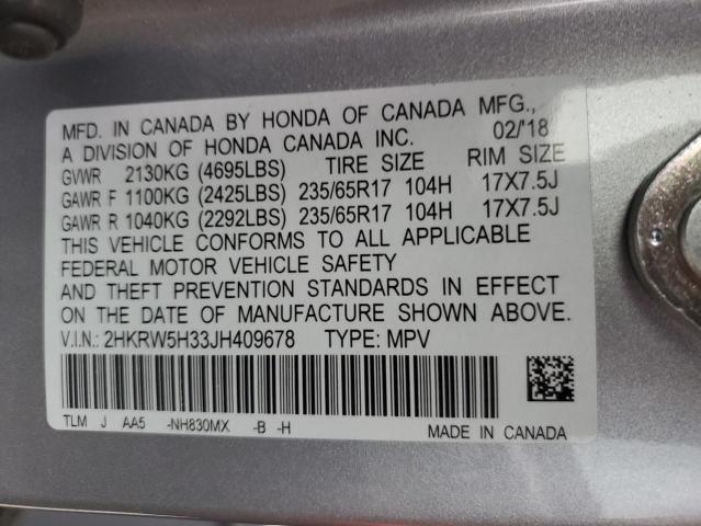 2HKRW5H33JH409678 Honda CR-V LX