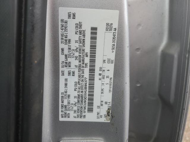 1FMCU9GDXHUB99377 Ford ESCAPE SE