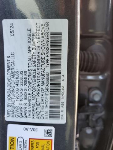 1HGCY1F34RA068680 Honda l15be