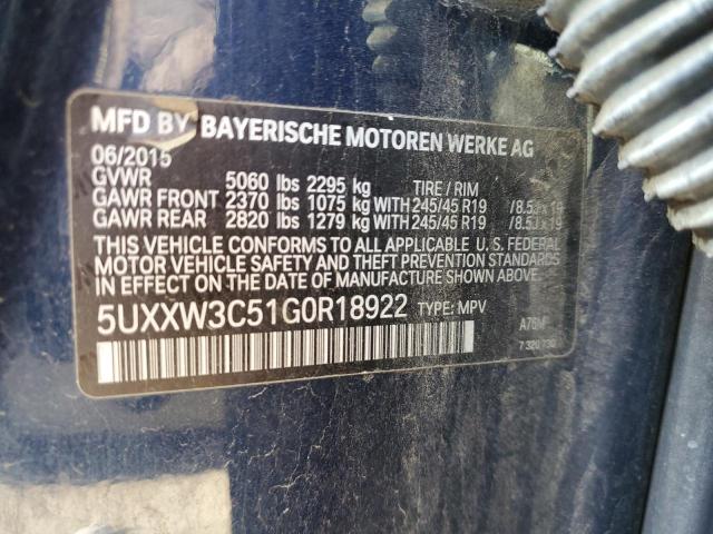 5UXXW3C51G0R18922 BMW X4 XDRIVE2