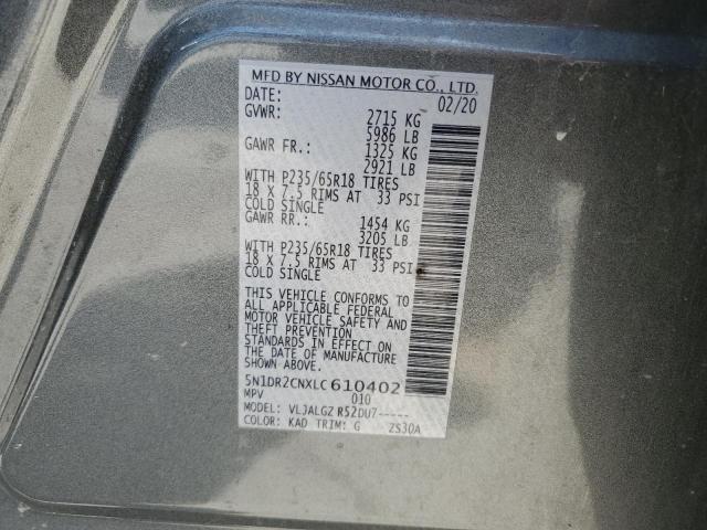 5N1DR2CNXLC610402 Nissan Pathfinder