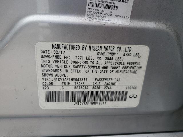JN1CV7AP1HM642317 Infiniti 2017