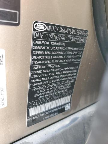 SALWR2SE9MA770677 Land Rover aj133 s/c
