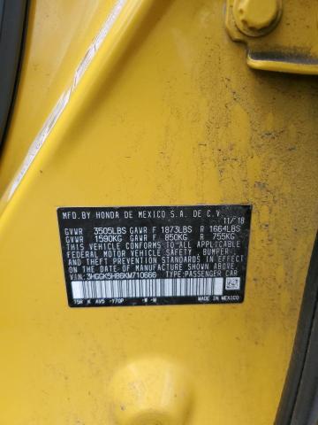 3HGGK5H86KM710666 Honda FIT EX