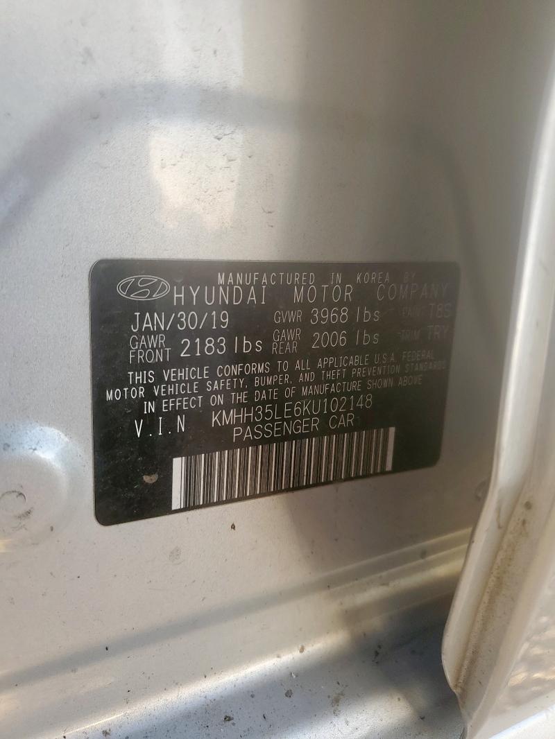 KMHH35LE6KU102148 Hyundai ELANTRA GT