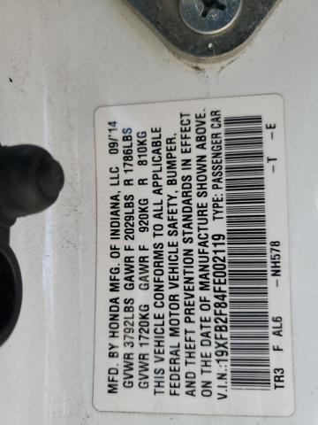19XFB2F84FE002119 Honda r18z1