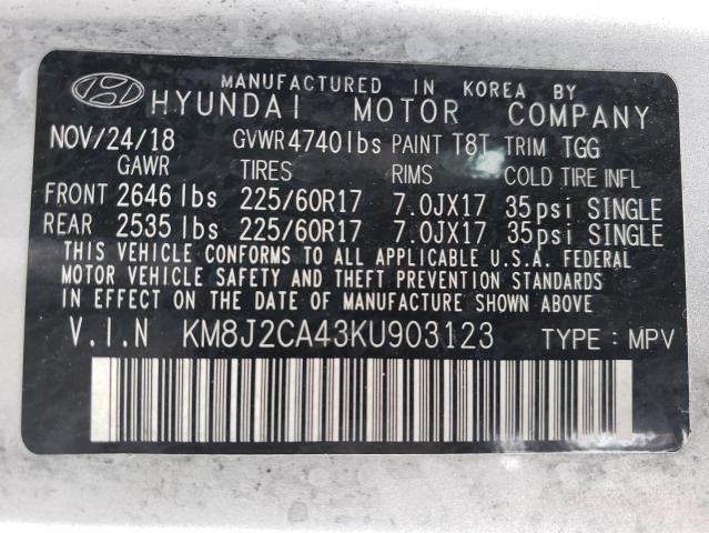 KM8J2CA43KU903123 Hyundai gdi nu