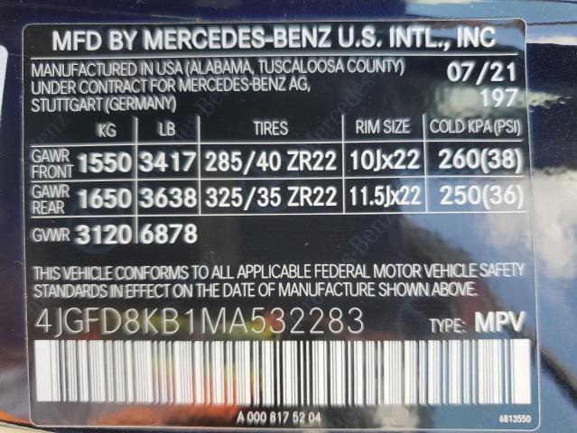 4JGFD8KB1MA532283 Mercedes-Benz m177