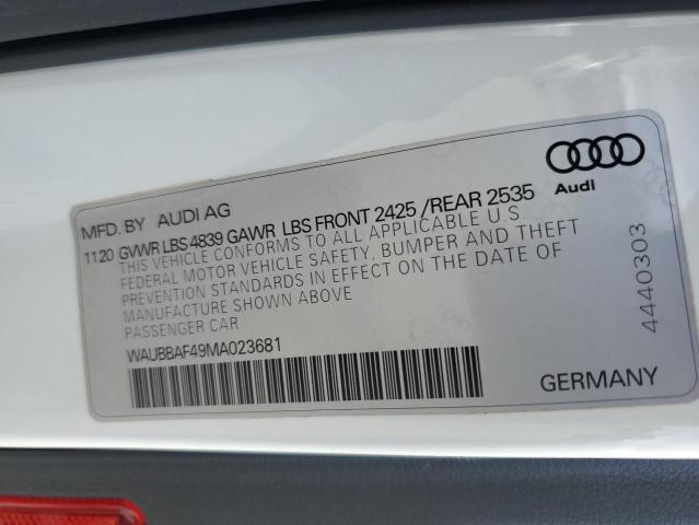 WAUBBAF49MA023681 Audi A4 PREMIUM
