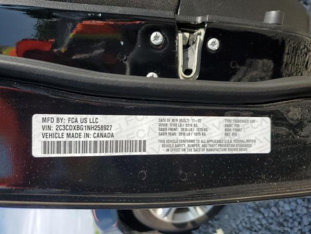 2C3CDXBG1NH258927 Dodge CHARGER SX