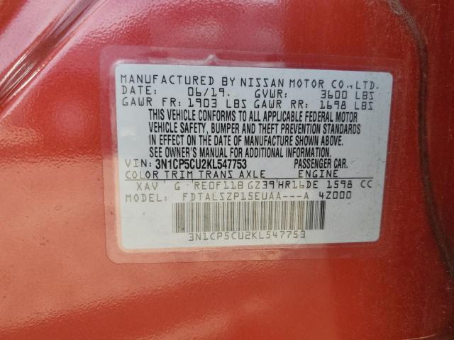 3N1CP5CU2KL547753 Nissan Kicks