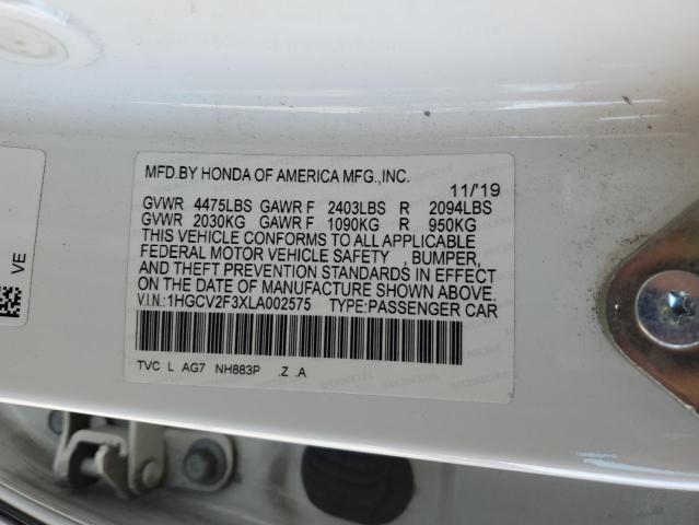 1HGCV2F3XLA002575 Honda k20c4
