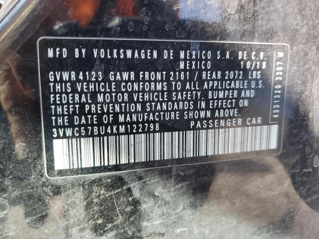 3VWC57BU4KM122798 Volkswagen JETTA S
