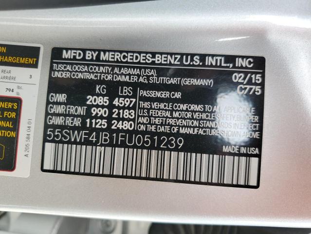 55SWF4JB1FU051239 Mercedes-Benz C 300