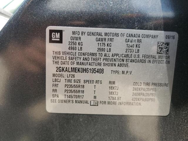 2GKALMEK0H6195408 GMC TERRAIN SL