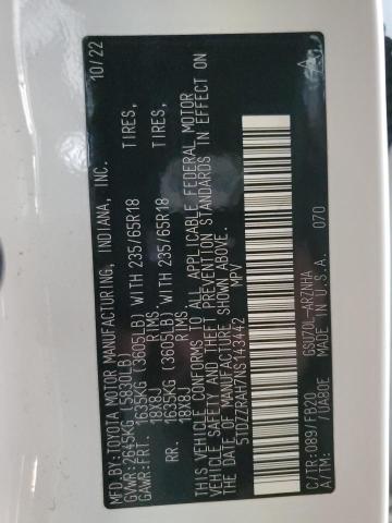 5TDZZRAH7NS143442 Toyota 2gr-fks