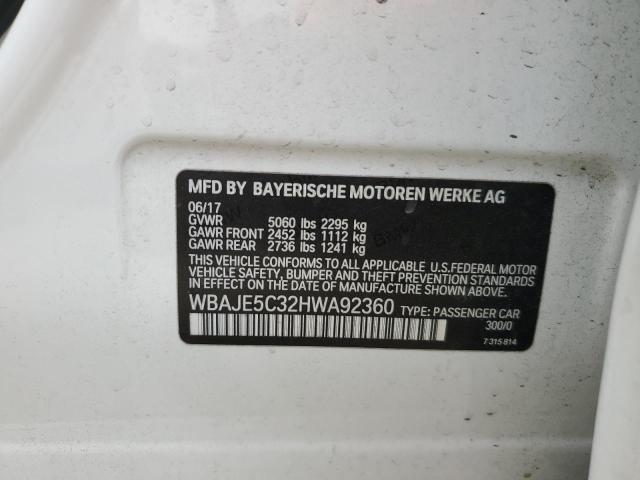 WBAJE5C32HWA92360 BMW 2017