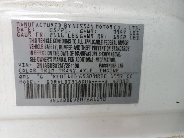 3N1AB8BV2MY281190 Nissan 2021