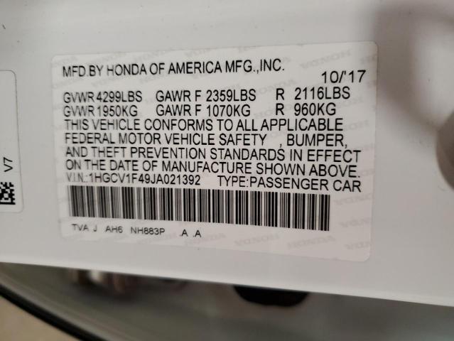 1HGCV1F49JA021392 Honda ACCORD EX