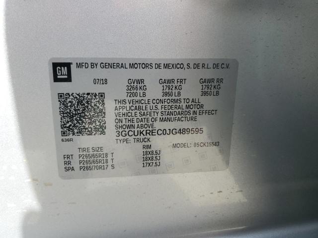 3GCUKREC0JG489595 Chevrolet l83 - sidi: spark ignited direct injection, vvt: variable valve timing, afm, e85 max, alum