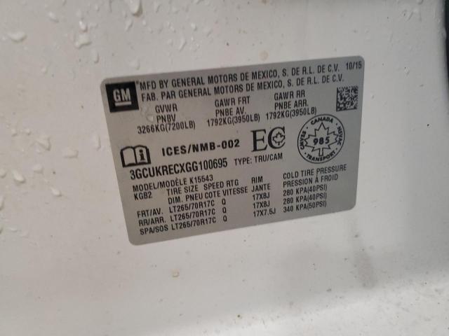 3GCUKRECXGG100695 Chevrolet l83 - sidi, vvt, afm, e85 max, aluminum