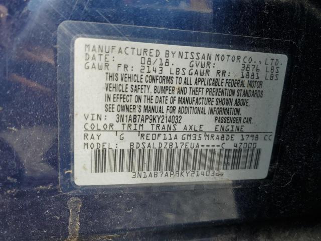 3N1AB7AP9KY214032 Nissan Sentra