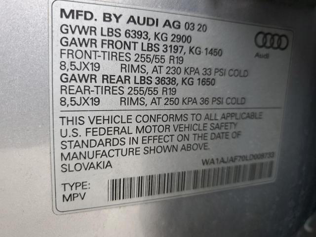WA1AJAF70LD008733 Audi tfsi (2.0t)