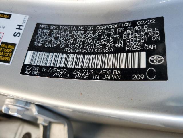JTDEAMDE3NJ054670 Toyota COROLLA LE