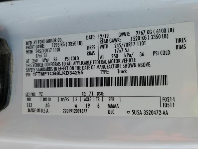 1FTMF1CB8LKD34255 Ford F150