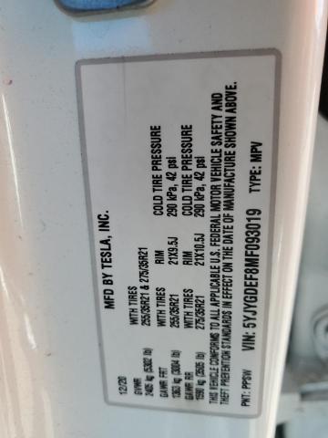 5YJYGDEF8MF093019 Tesla Model Y