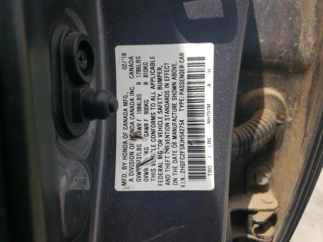 2HGFC2F5XJH542754 Honda k20c2