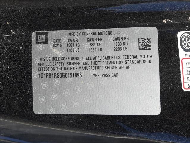1G1FB1RS0G0161093 Chevrolet lgx - di: direct injection, vvt, alum, gen 2
