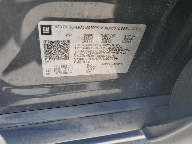 3GNCJKSB0KL260108 Chevrolet luv - mfi, variable valve timing, e85 max, alum
