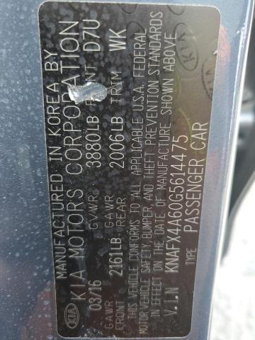 KNAFX4A60G5614475 KIA mpi nu