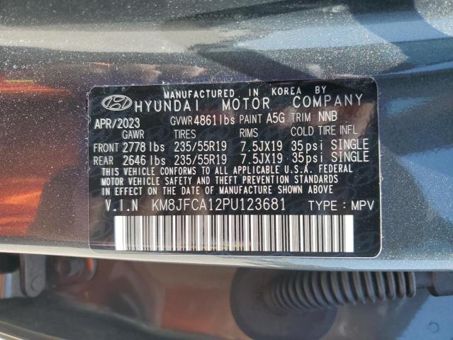 KM8JFCA12PU123681 Hyundai TUCSON SEL
