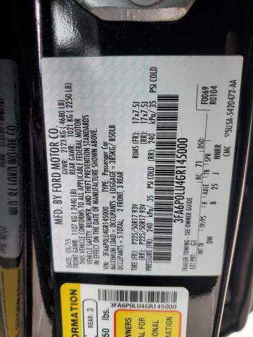 3FA6P0LU4GR145000 Ford FUSION SE