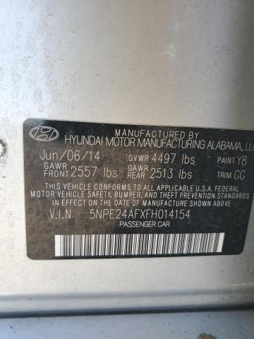 5NPE24AFXFH014154 Hyundai SONATA SE
