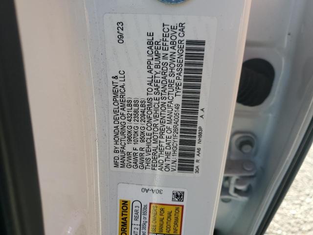 1HGCY1F26RA005149 Honda ACCORD LX