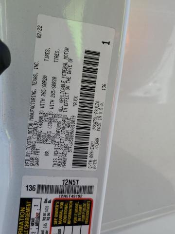 5TFJA5DB9NX018019 Toyota TUNDRA CRE