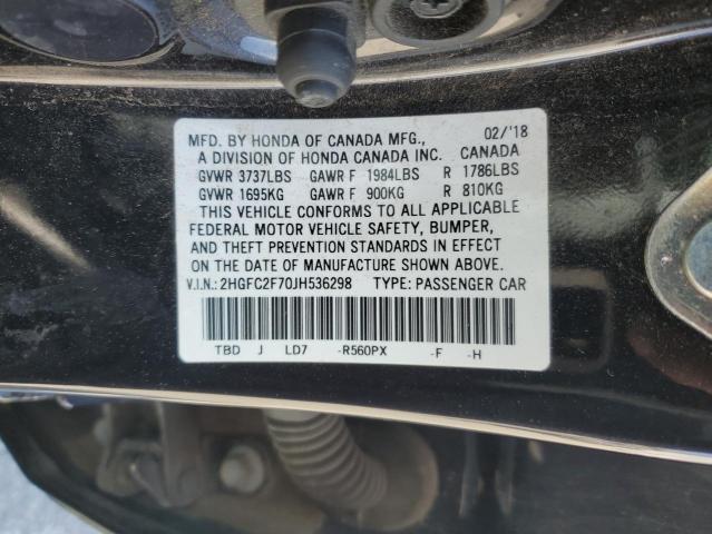 2HGFC2F70JH536298 Honda CIVIC EX