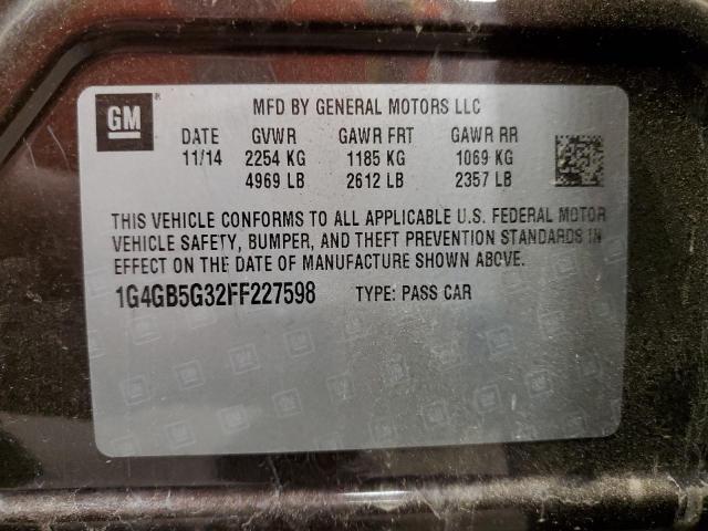 1G4GB5G32FF227598 Buick Lacrosse
