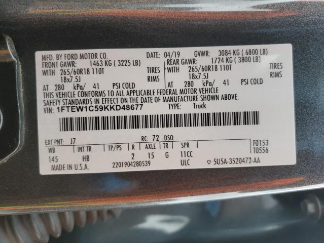 1FTEW1C59KKD48677 Ford 5.0l 4v
