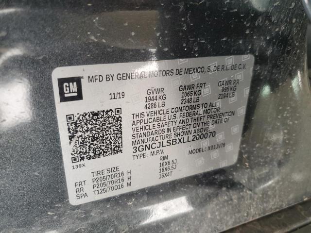 3GNCJLSBXLL200070 Chevrolet TRAX 1LT