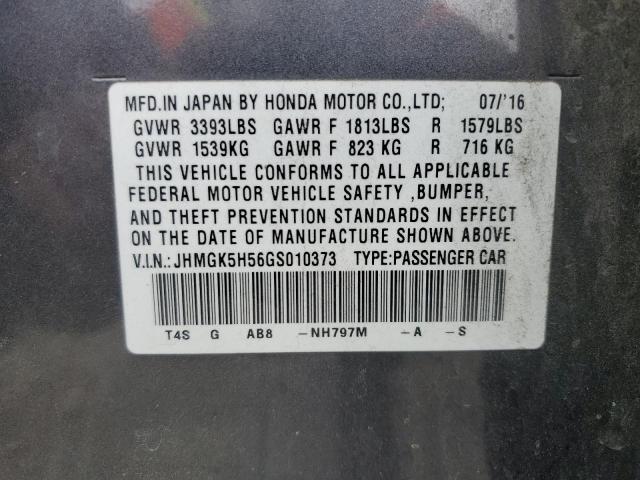 JHMGK5H56GS010373 Honda FIT LX