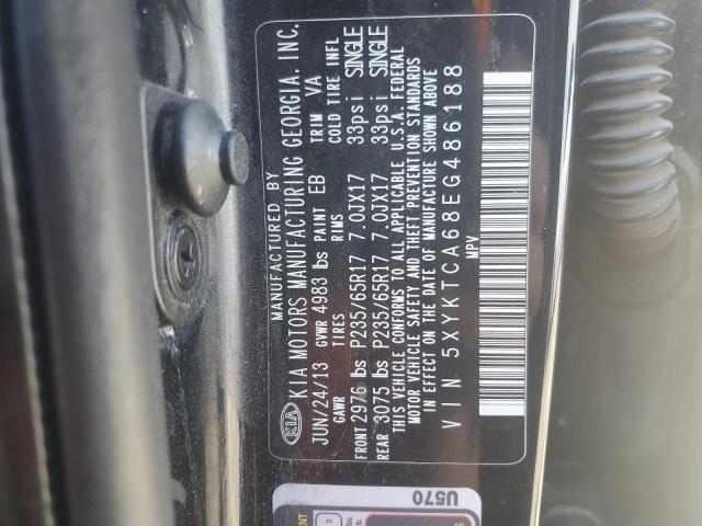 5XYKTCA68EG486188 KIA SORENTO LX