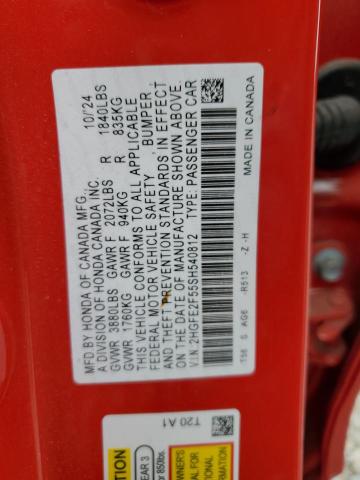 2HGFE2F55SH540812 Honda k20c9