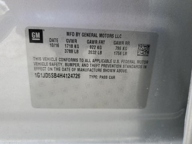 1G1JD5SB4H4124726 Chevrolet SONIC LT